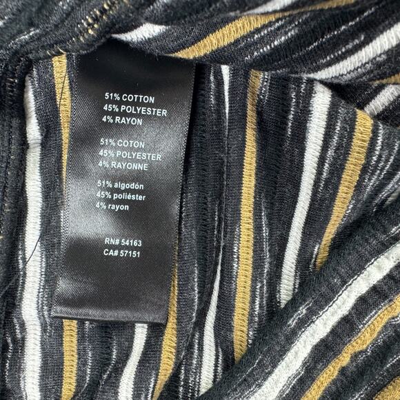 Karl Lagerfeld Mens Slim Fit Textured Stripe Drawstring Shorts Black Tan 2XL - Picture 4 of 4